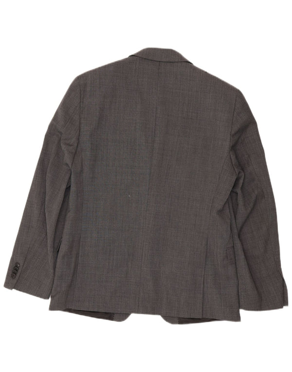 Męska marynarka zapinana na 2 guziki Tommy Hilfiger UK 42 XL Szara wełniana kratka
