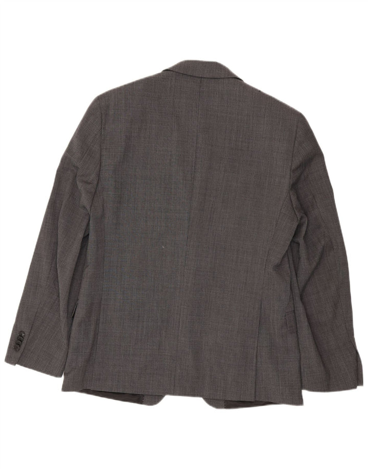 Męska marynarka zapinana na 2 guziki Tommy Hilfiger UK 42 XL Szara wełniana kratka