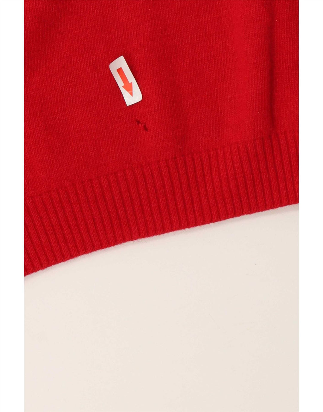 Sergio Tacchini Męski sweter z dekoltem w kształcie litery V, duży, czerwony, wełniany