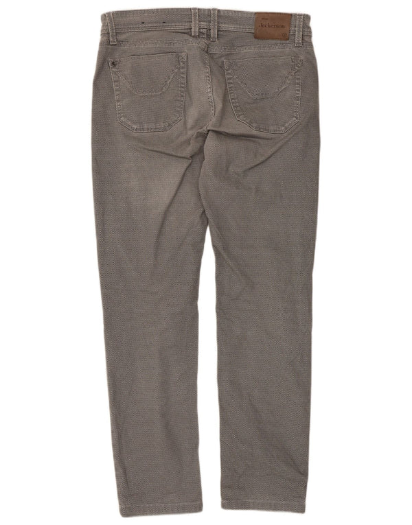 Męskie spodnie typu slim casual Jeckerson W34 L29 Szara bawełna