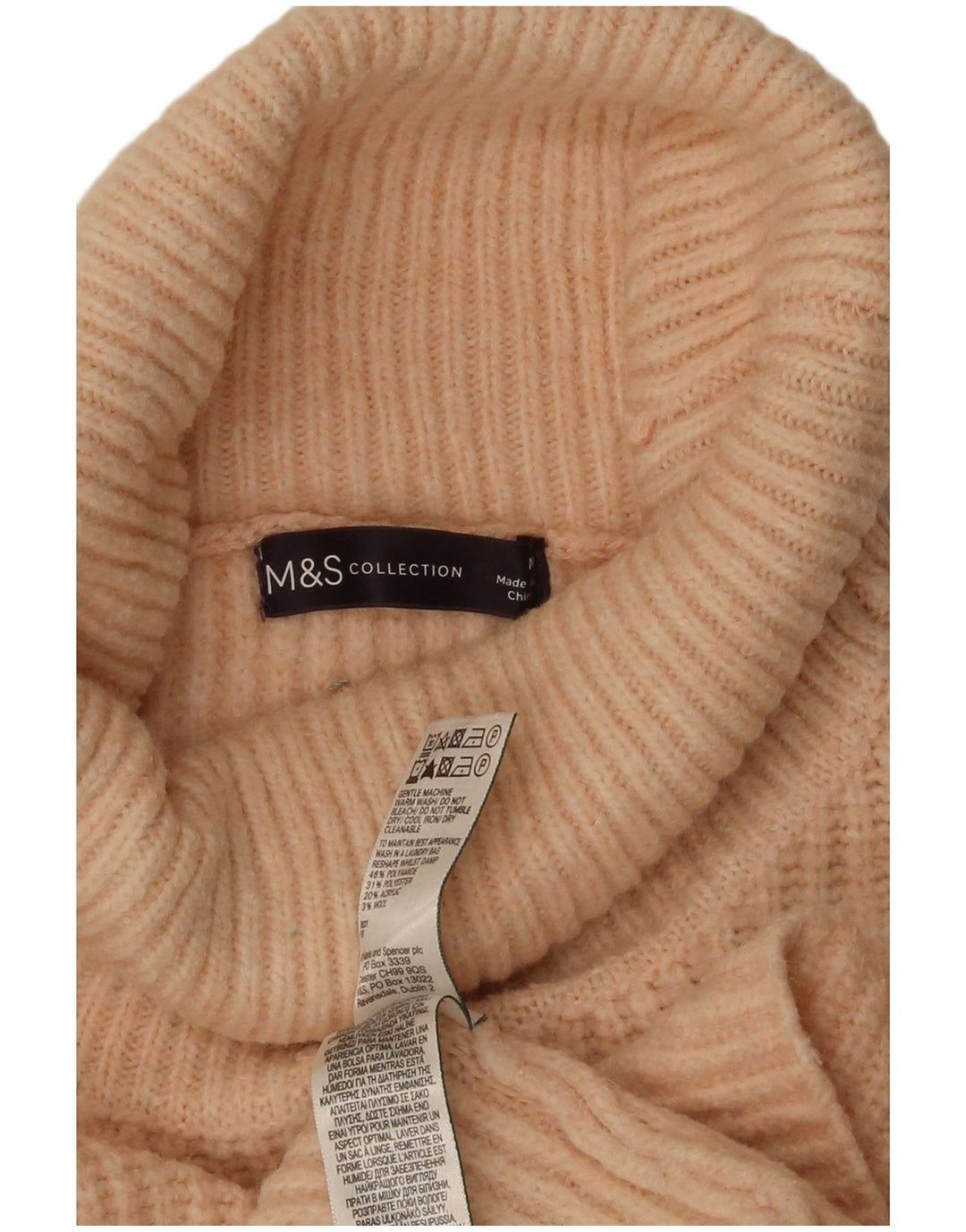 Marks & Spencer Damski sweter z golfem UK 14, średni pomarańczowy