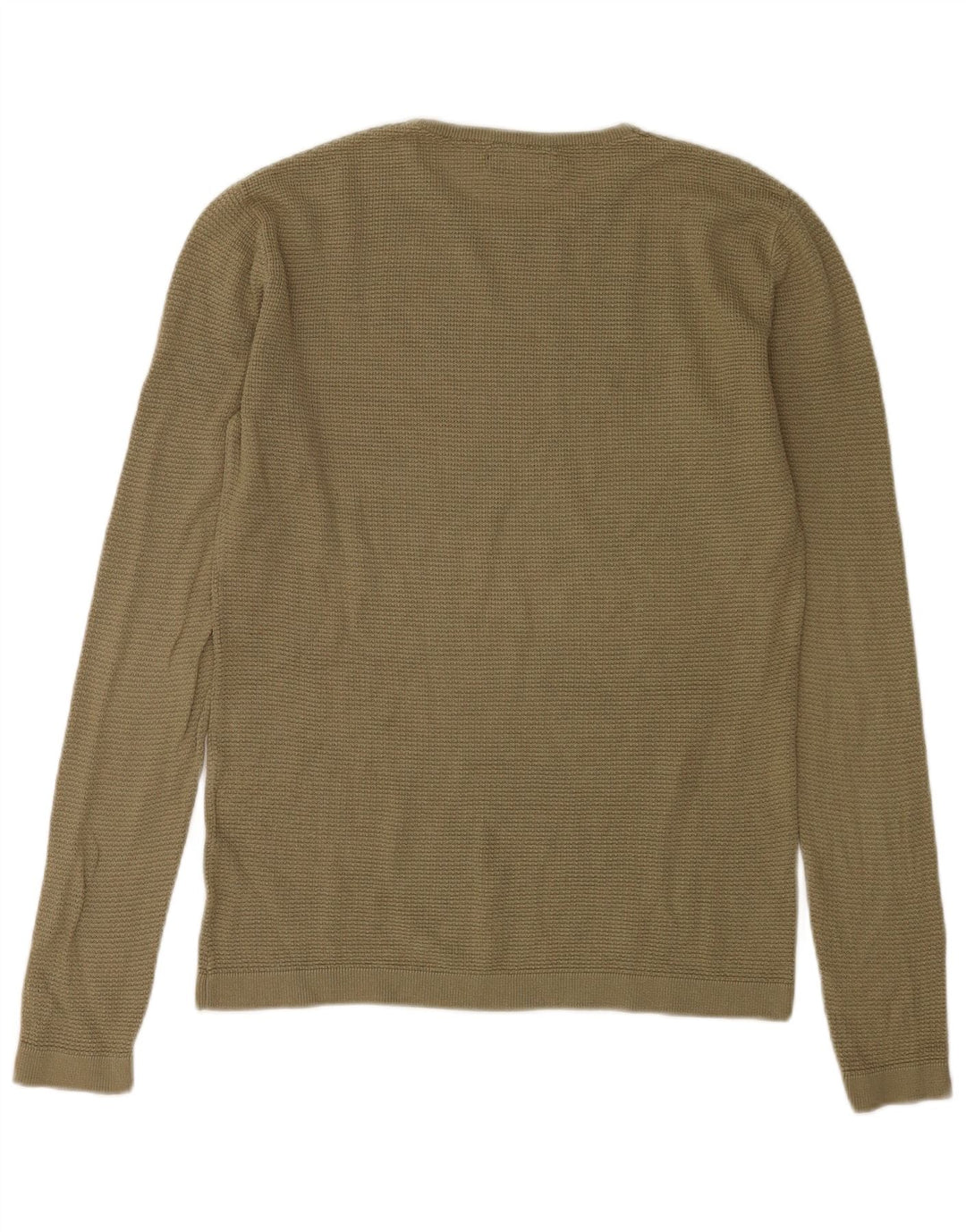 Męski sweter z okrągłym dekoltem Zara, średni khaki