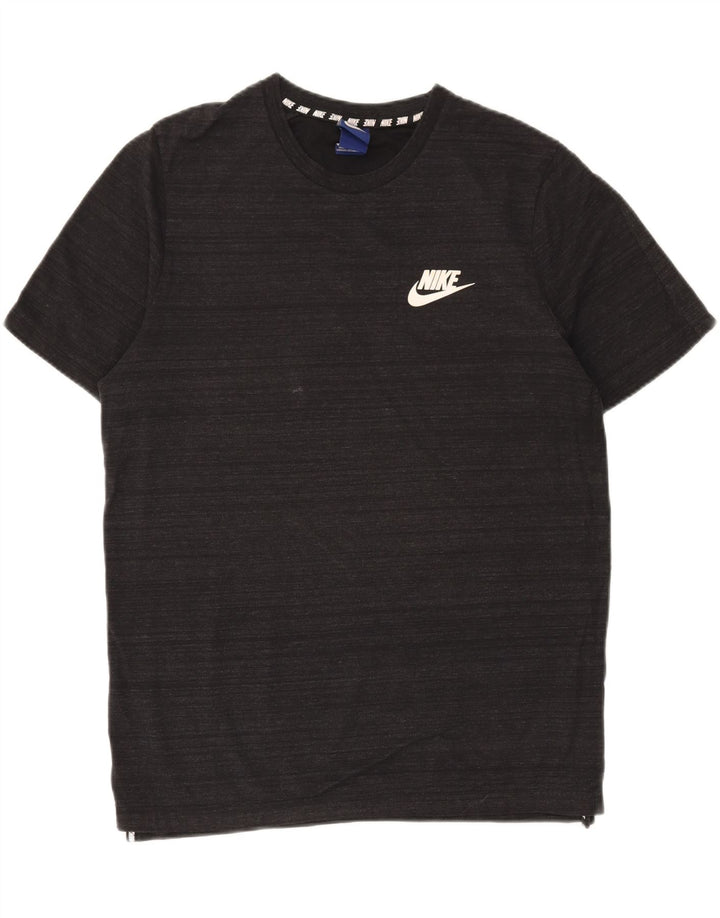 NIKE Mens T-Shirt Top Medium Black Flecked Cotton