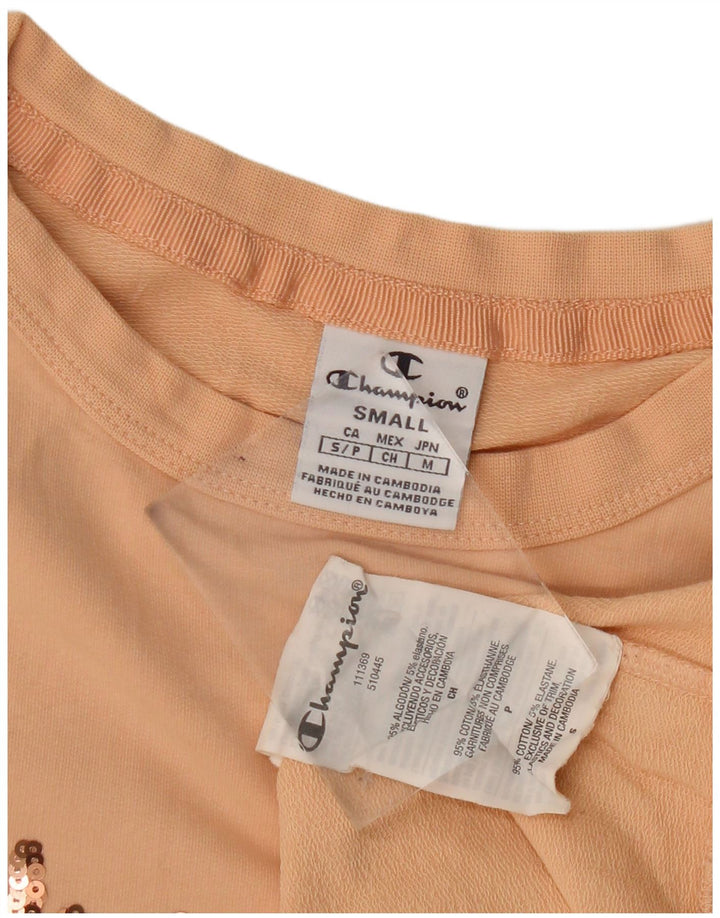 Damska bluza Champion Graphic Jumper UK 10 Small Beige Colorblock