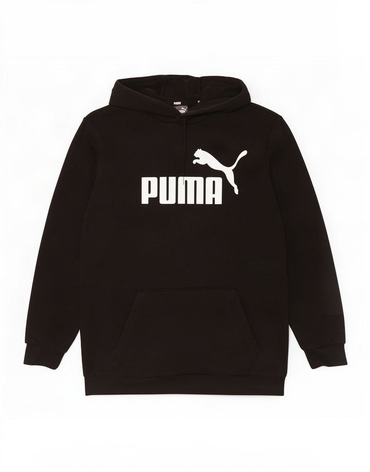 Męski sweter z kapturem Puma z grafiką, średni czarny, bawełniany