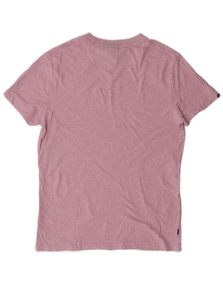 SUPERDRY Męski T-shirt Top Średni Różowy Bawełniany