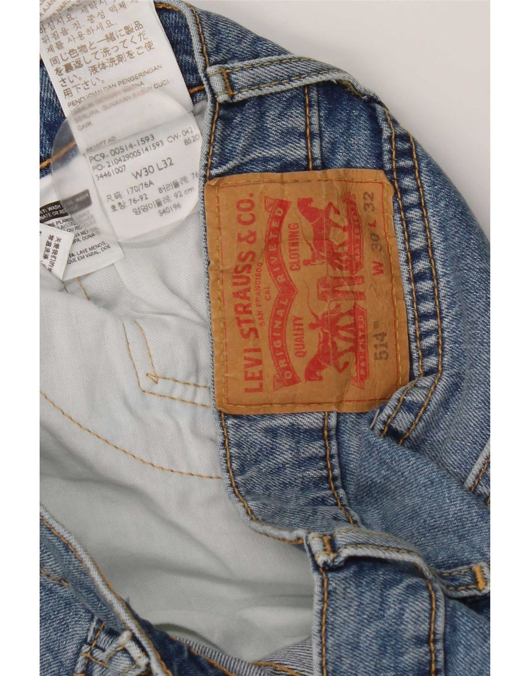 Męskie jeansy Levi's 514 Straight W32 L32 Niebieskie bawełniane
