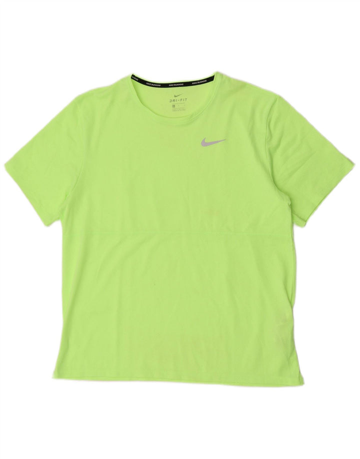 Męska koszulka do biegania Nike Dri Fit, duża, zielona, poliestrowa
