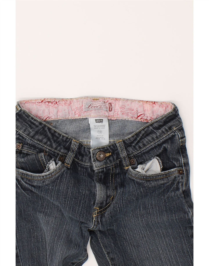 LEVI'S Girls Straight Jeans 9-10 Years W24 L26  Blue Cotton Vintage Levi's and Second-Hand Levi's from Messina Hembry 