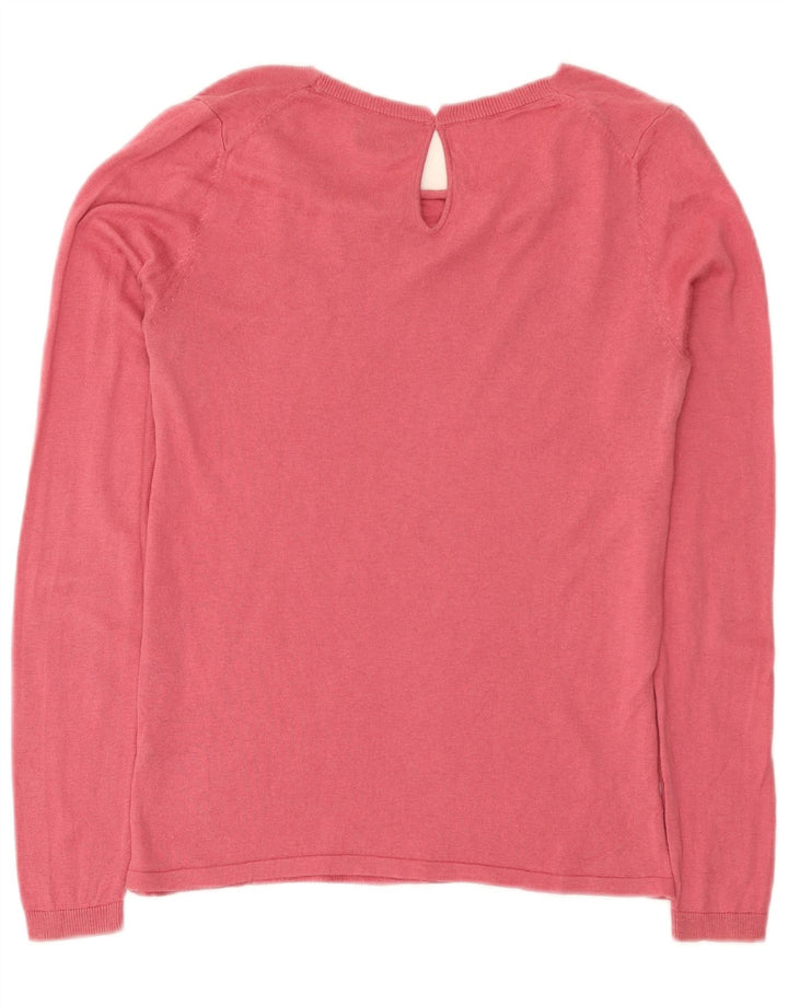 Damski top Massimo Dutti z długim rękawem UK 12, średni różowy jedwab