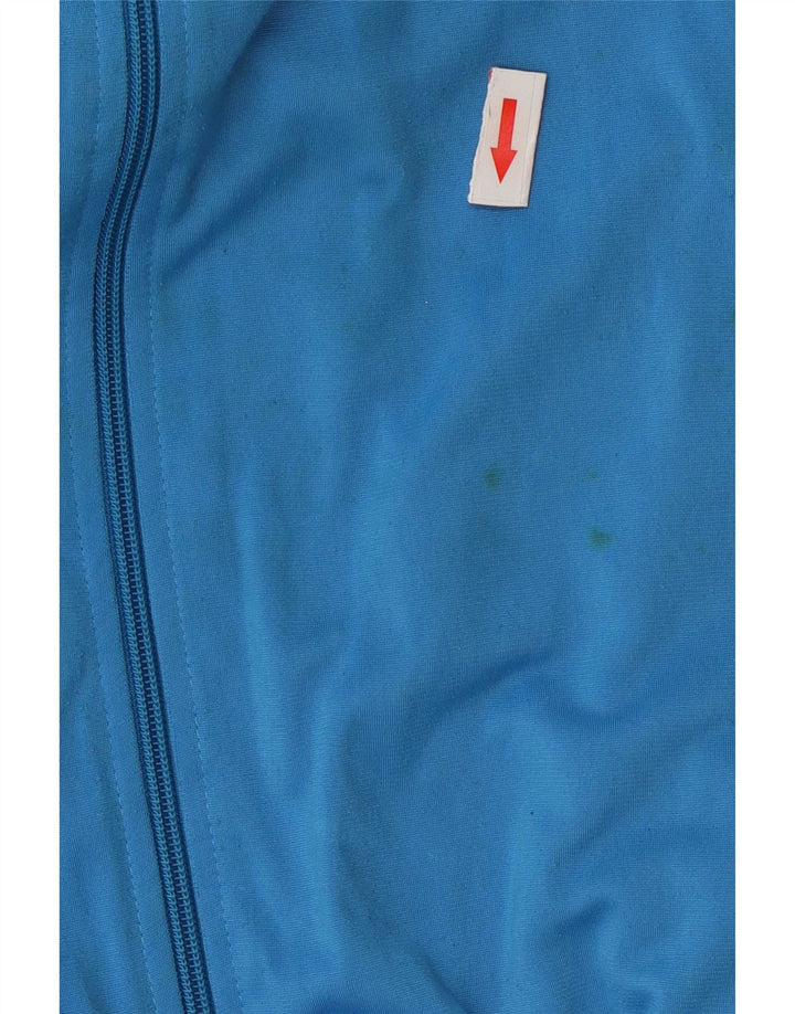 Adidas Męska kurtka dresowa UK 36/38 Mały niebieski poliester z blokami kolorów