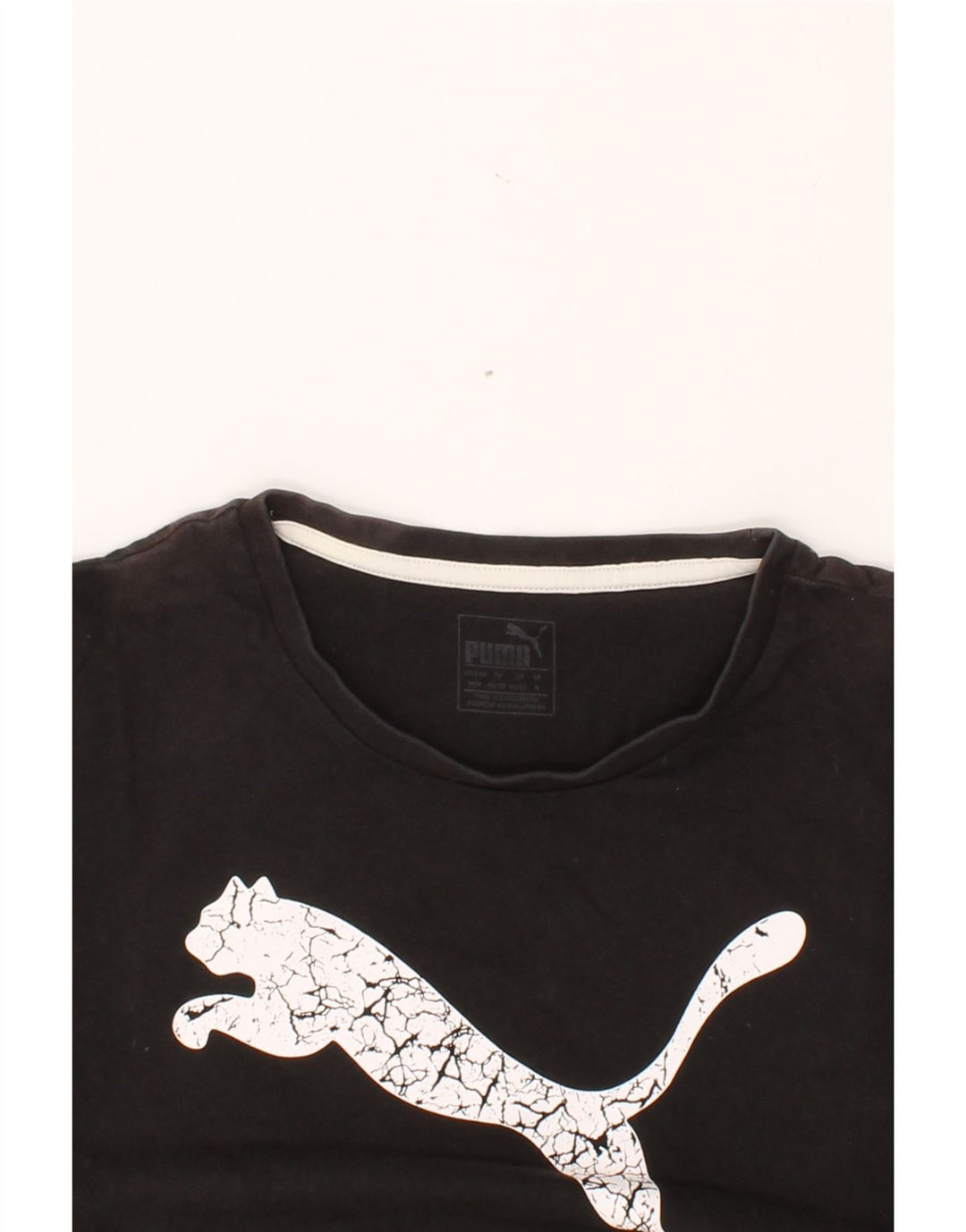 PUMA Mens Graphic T-Shirt Top Medium Black Cotton Vintage Puma and Second-Hand Puma from Messina Hembry 