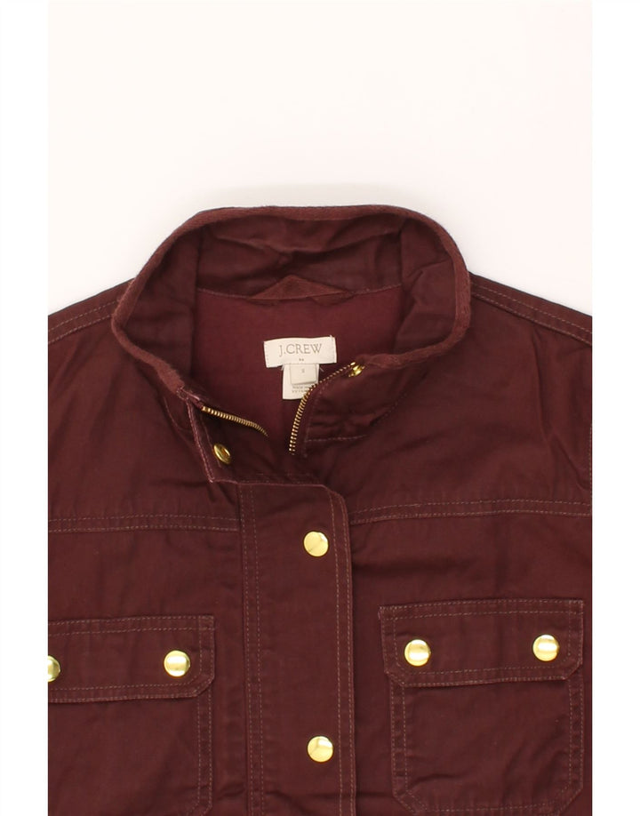 J. CREW Womens Utility Jacket UK 10 Small Maroon Vintage J. Crew and Second-Hand J. Crew from Messina Hembry 