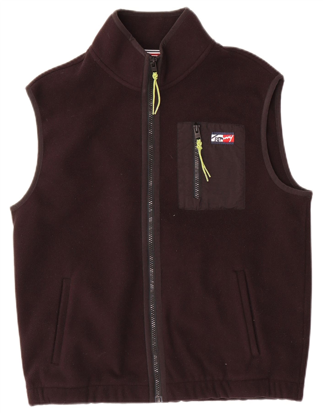 Męska kamizelka polarowa Tommy Hilfiger UK 36, mała, czarna, poliester