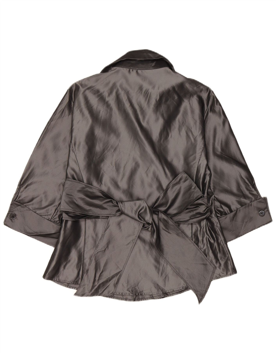 Damska bluzka koszulowa Zara z rękawem 3/4 UK 14, duża, szara, akrylowa