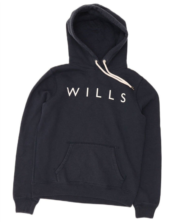 Damski sweter JACK WILLS z grafiką, oversize, UK 10, mały, granatowy
