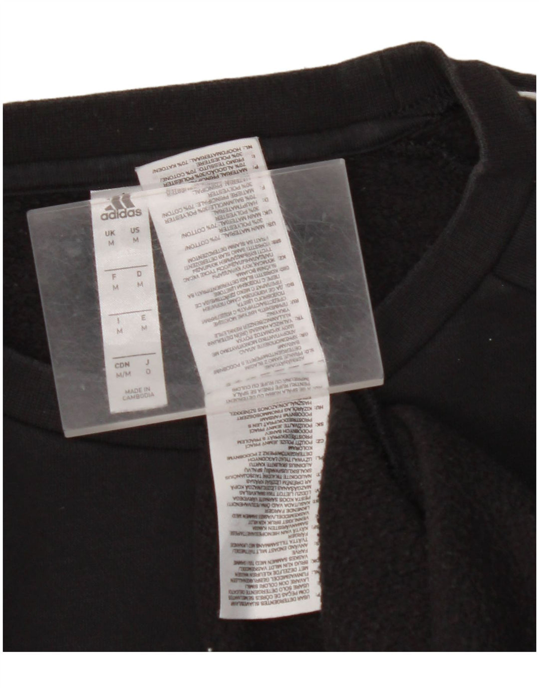 Męska bluza ADIDAS Sweter, średnia czarna, bawełniana