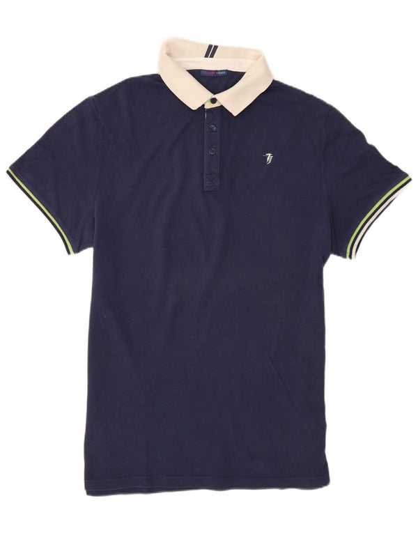Męska koszulka polo do rugby Trussardi Jeans, 2XL, granatowa, bawełniana