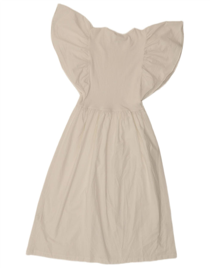 Damska sukienka o linii A w kształcie skrzydła nietoperza Zara UK 8, mała, złamana biel, poliester