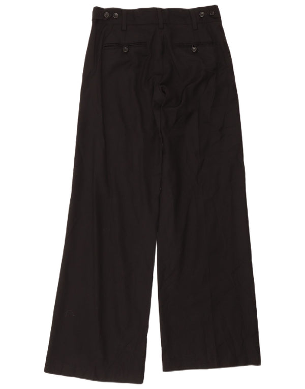 Damskie spodnie garniturowe z szeroką nogawką French Connection UK 8 Small W32 L34 Czarne