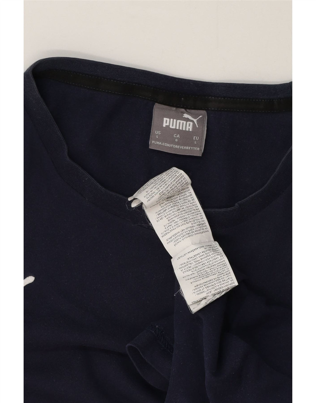 T-shirt męski Puma, duży, granatowy, bawełniany