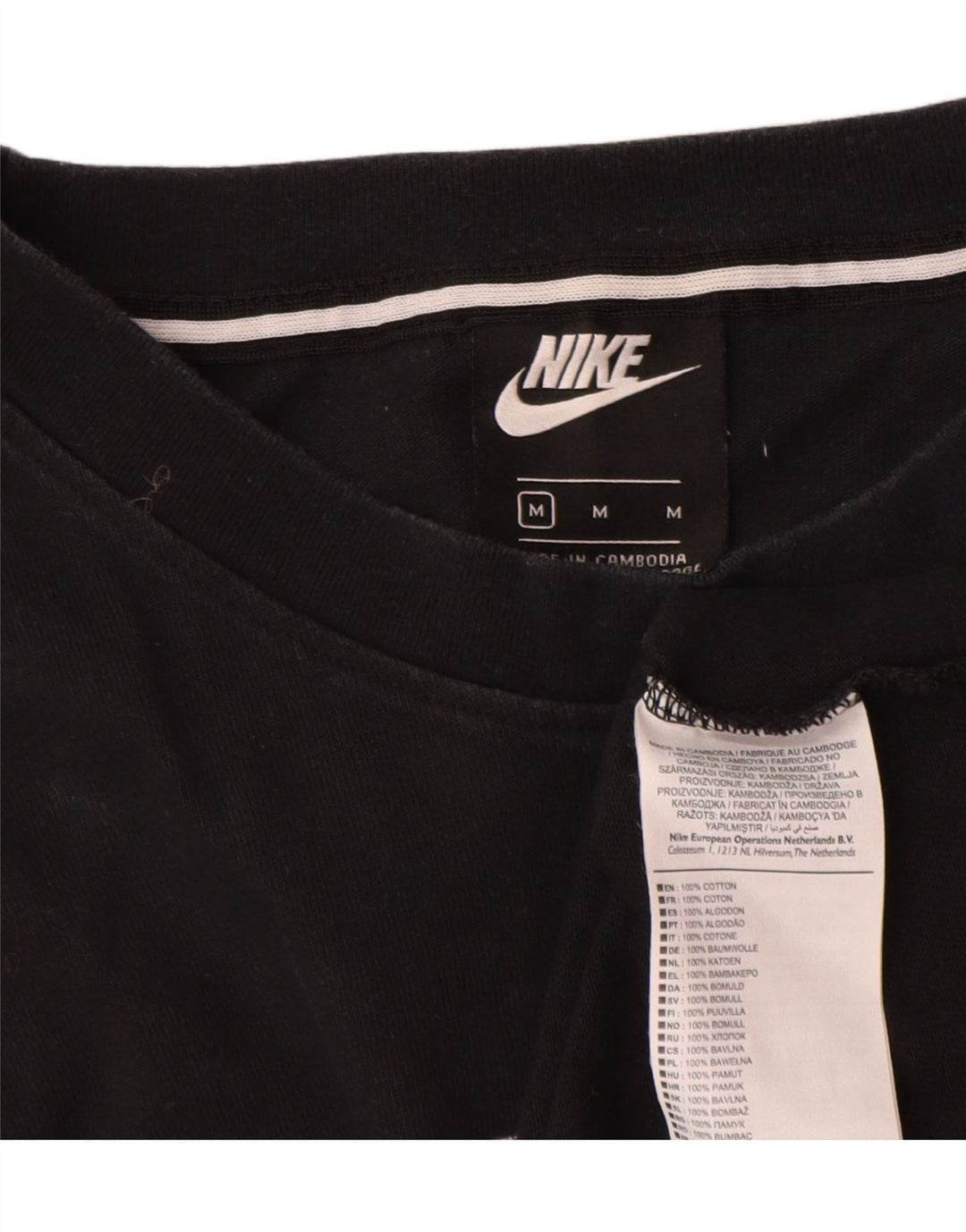 Męski T-shirt z grafiką Nike, średni czarny, bawełniany