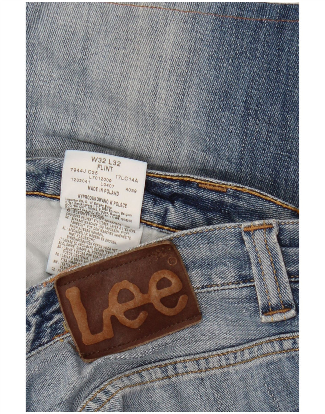 Męskie spodenki jeansowe LEE Flint W32 Średnioniebieskie, bawełniane