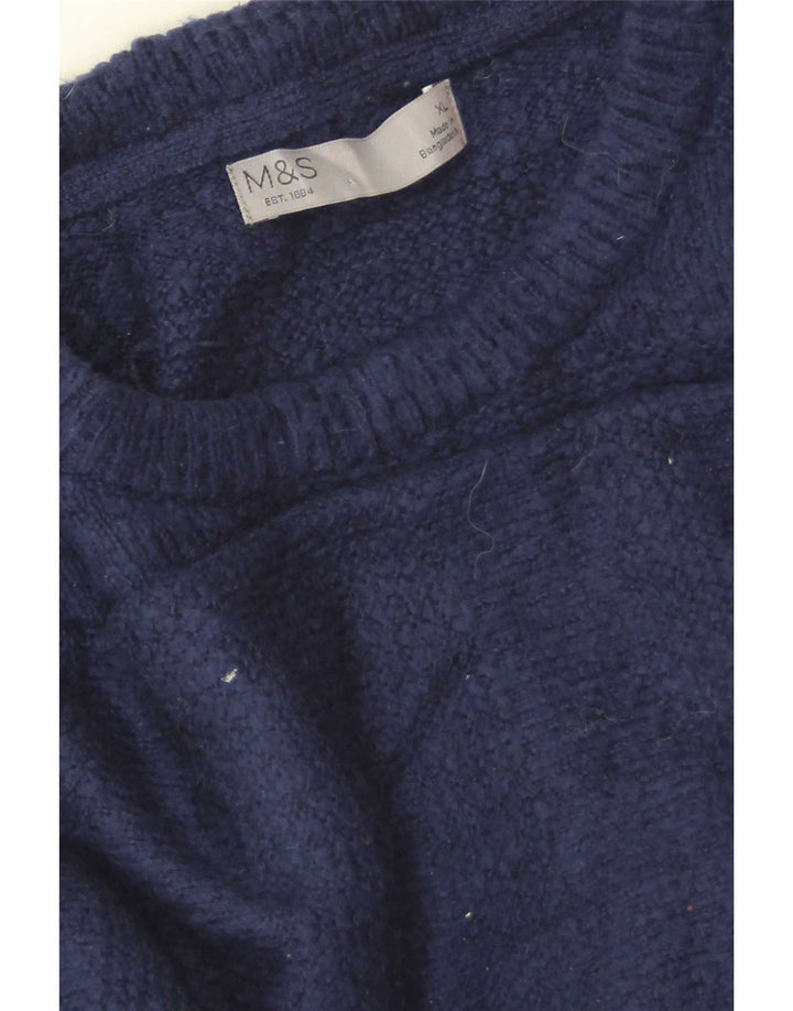 Marks & Spencer Męski sweter z okrągłym dekoltem XL, granatowy