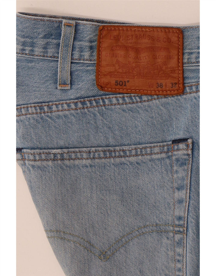Męskie jeansy Levi's 501 Straight W38 L32 Niebieskie bawełniane