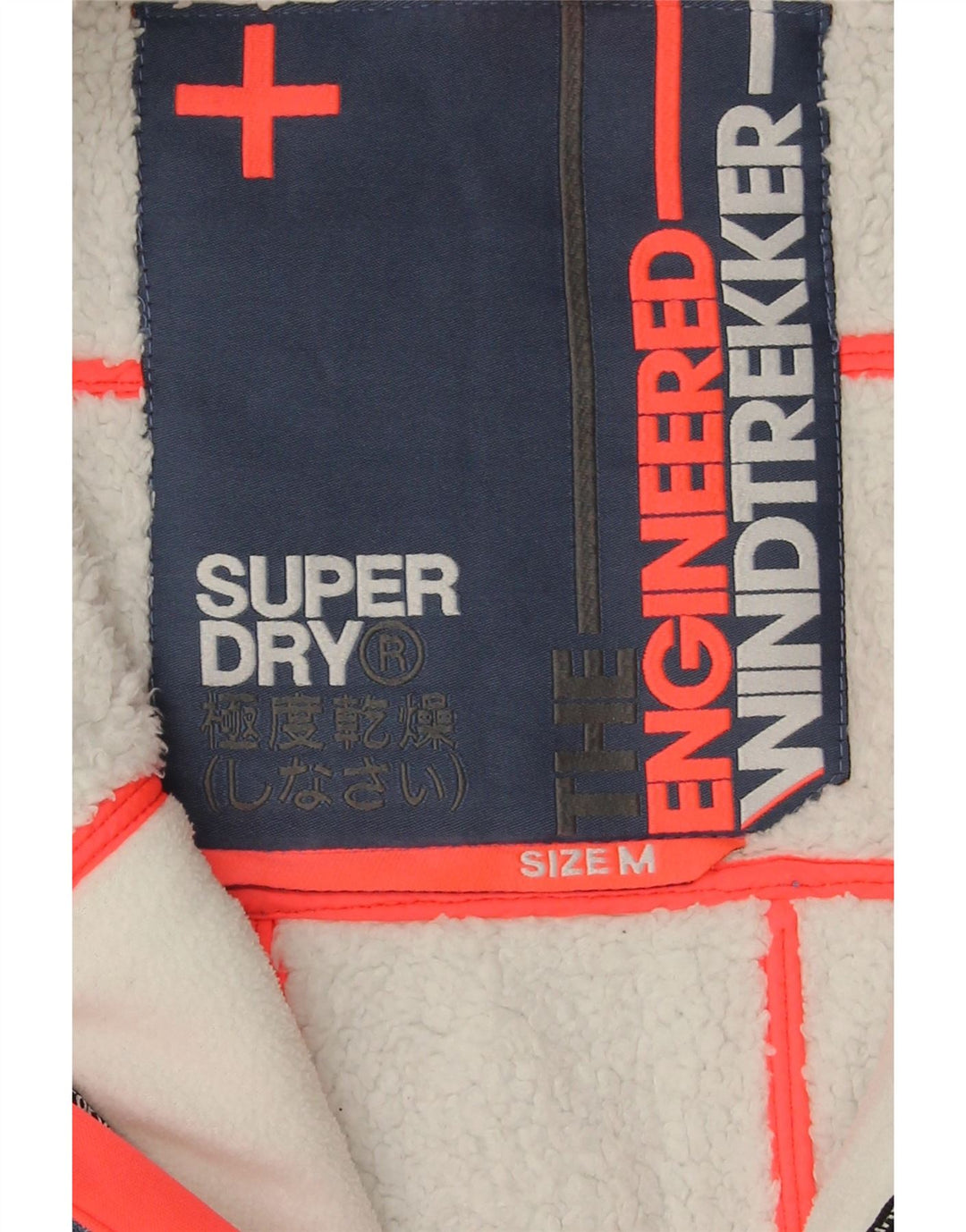 Damska kurtka wiatrówka z kapturem Superdry The Windtrekker UK 14, średni niebieski