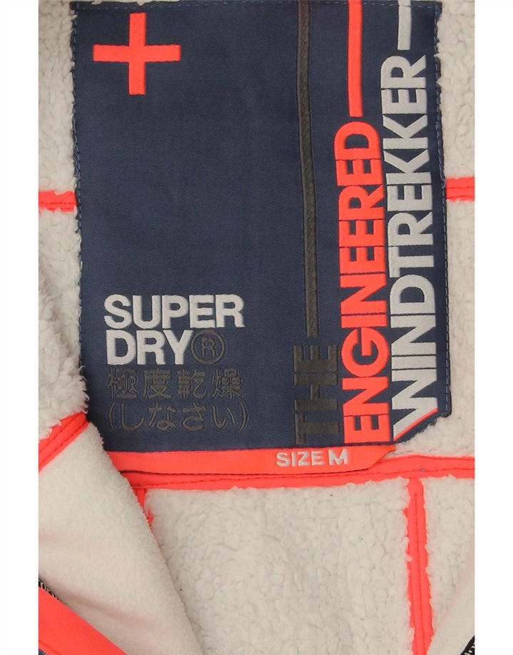 Damska kurtka wiatrówka z kapturem Superdry The Windtrekker UK 14, średni niebieski