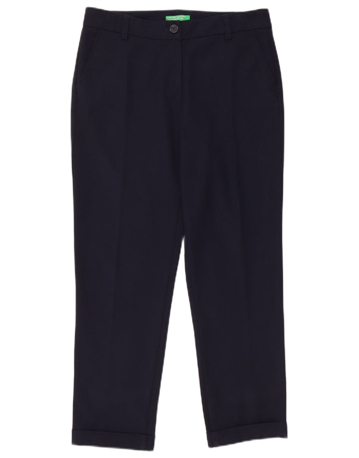 Krótkie spodnie damskie Benetton UK 8 Small W28 L24 Granatowy poliester