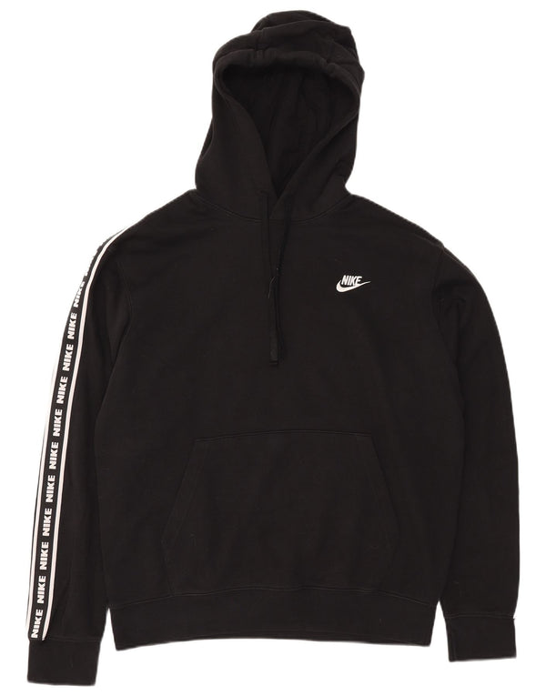 Męski sweter z kapturem Nike z grafiką, średni czarny, bawełniany