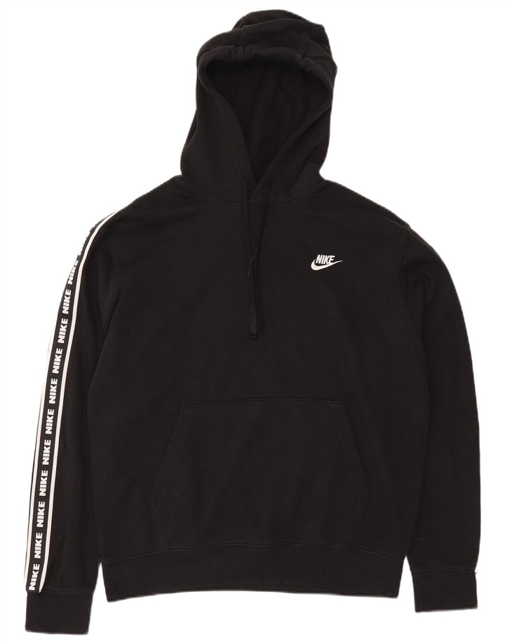 Męski sweter z kapturem Nike z grafiką, średni czarny, bawełniany