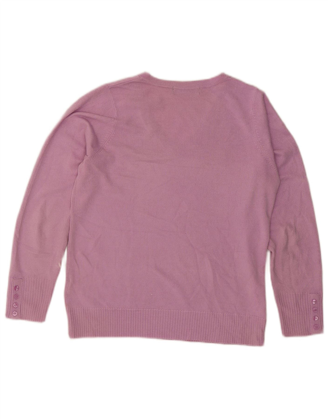 Marks & Spencer Damski sweter z dekoltem w kształcie litery V, UK 12, średni fiolet, akryl