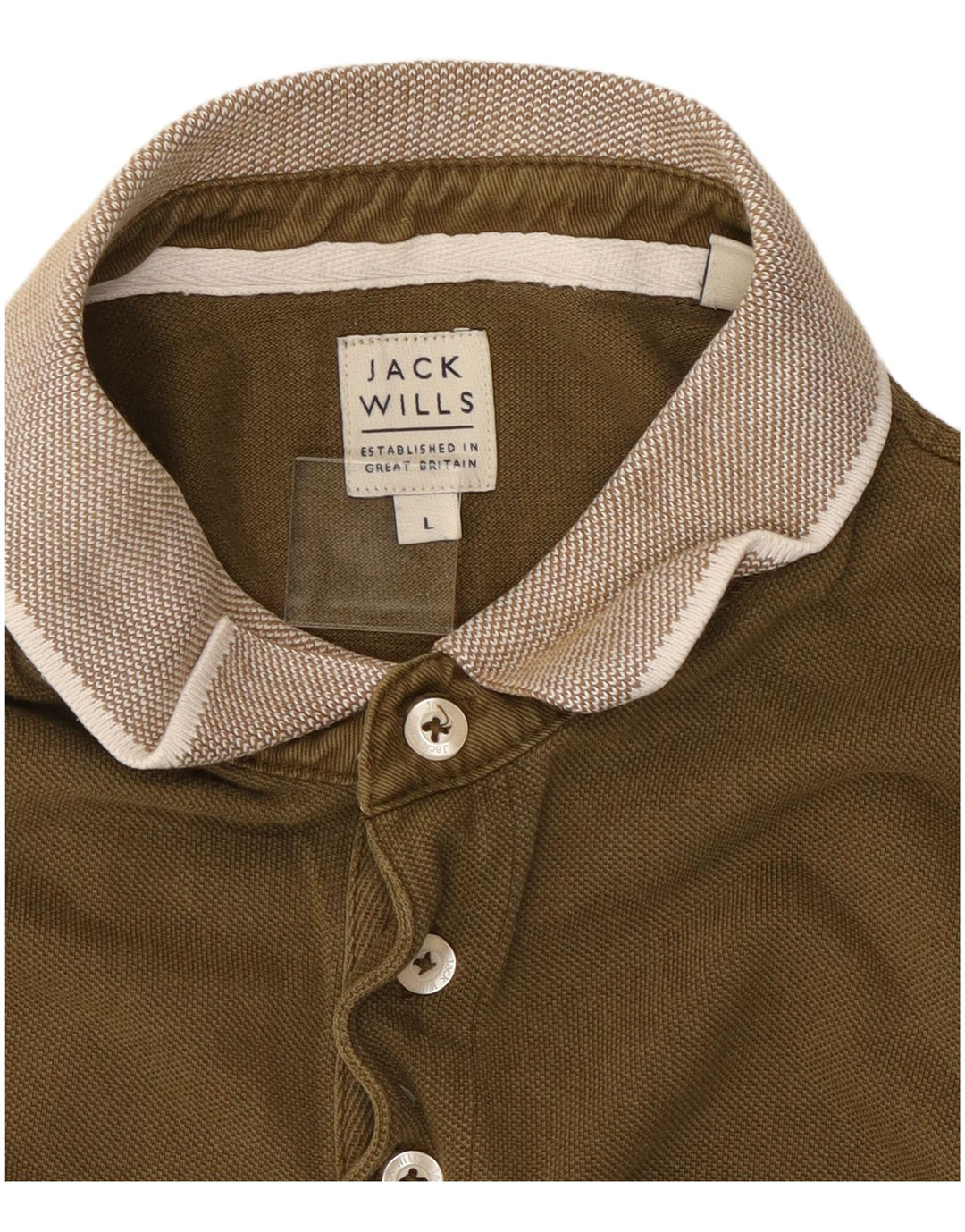 Męska koszulka polo JACK WILLS, duża, bawełniana khaki