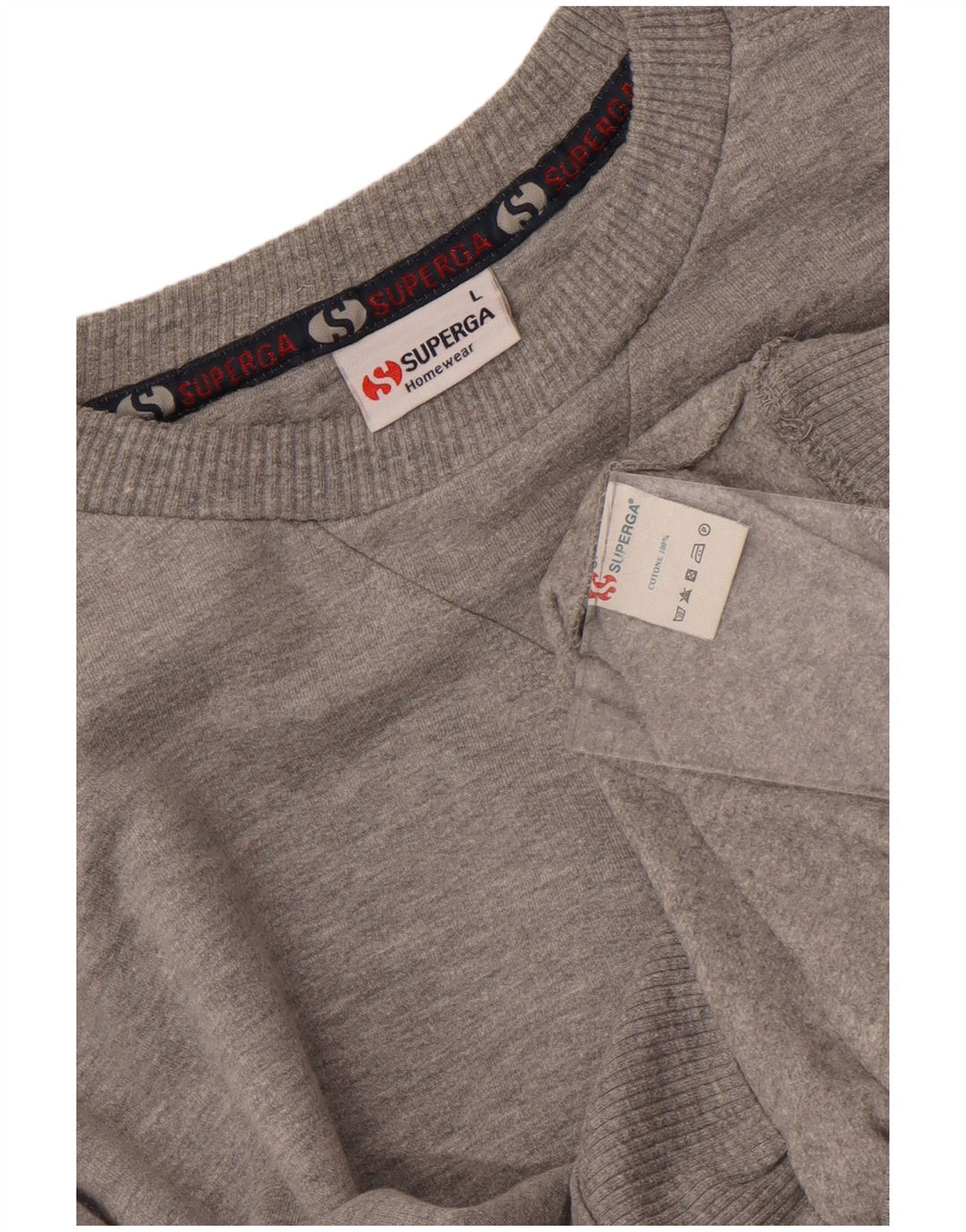 Męska bluza Superga, duża, szara, nakrapiana bawełna