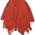 Marks & Spencer Damski sweter poncho z autografem, UK 16, duży, brązowy, bawełniany