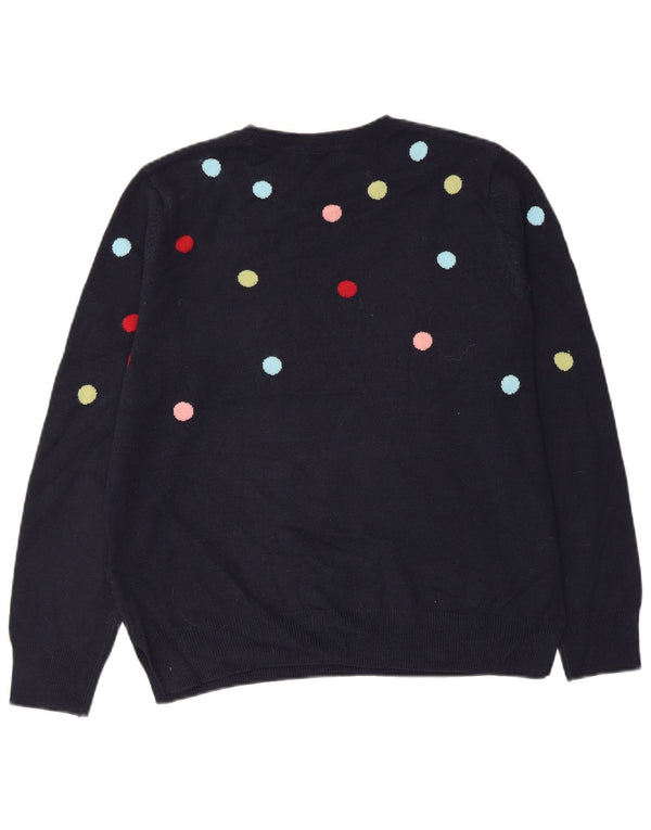 MARKS & SPENCER Damski sweter z okrągłym dekoltem UK 14 Średni granatowy