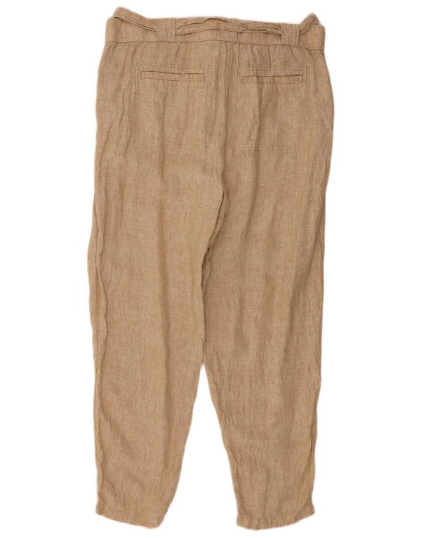 Spodnie Chino Marks & Spencer Damskie UK 18 XL W38 L29 Beżowe Lniane