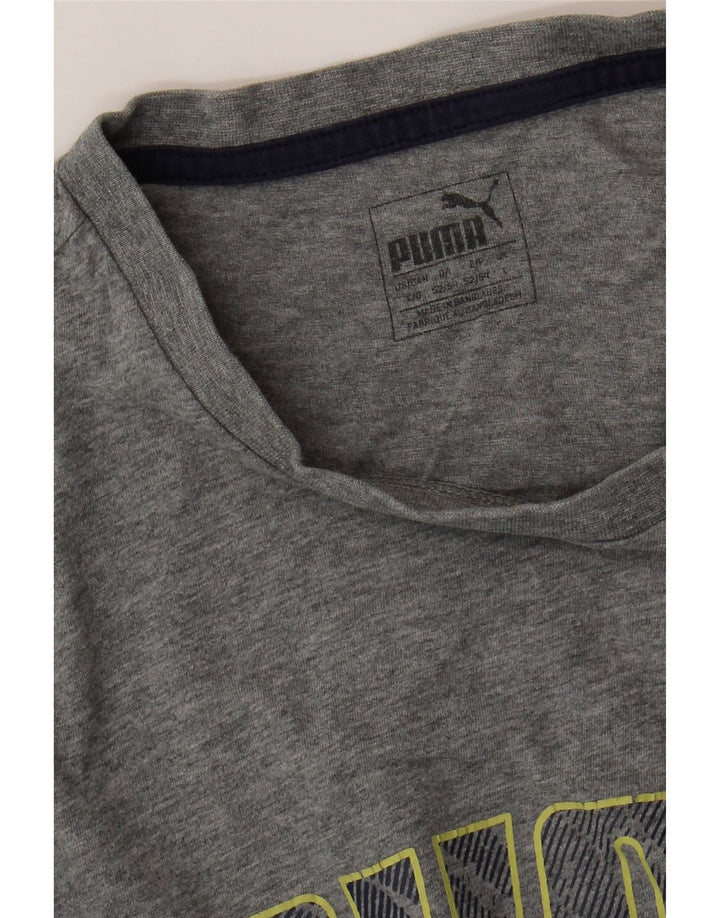 Męski T-shirt z grafiką PUMA, duży, szary