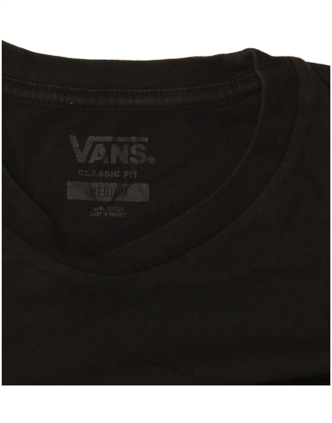 Męski T-shirt Vans o klasycznym kroju z grafiką, średni czarny, bawełniany