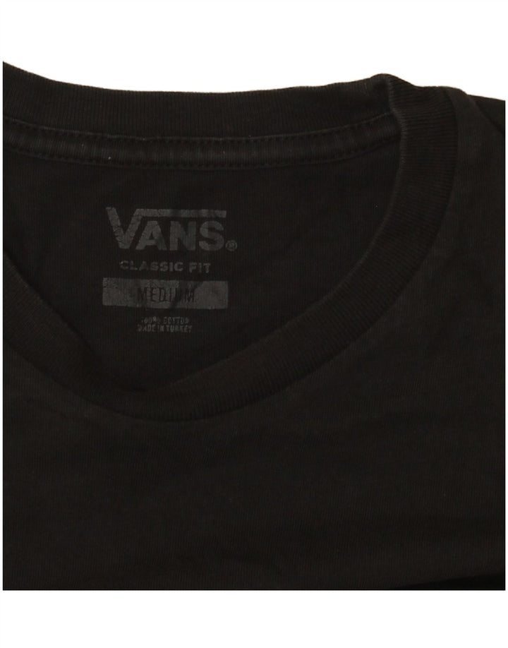 Męski T-shirt Vans o klasycznym kroju z grafiką, średni czarny, bawełniany