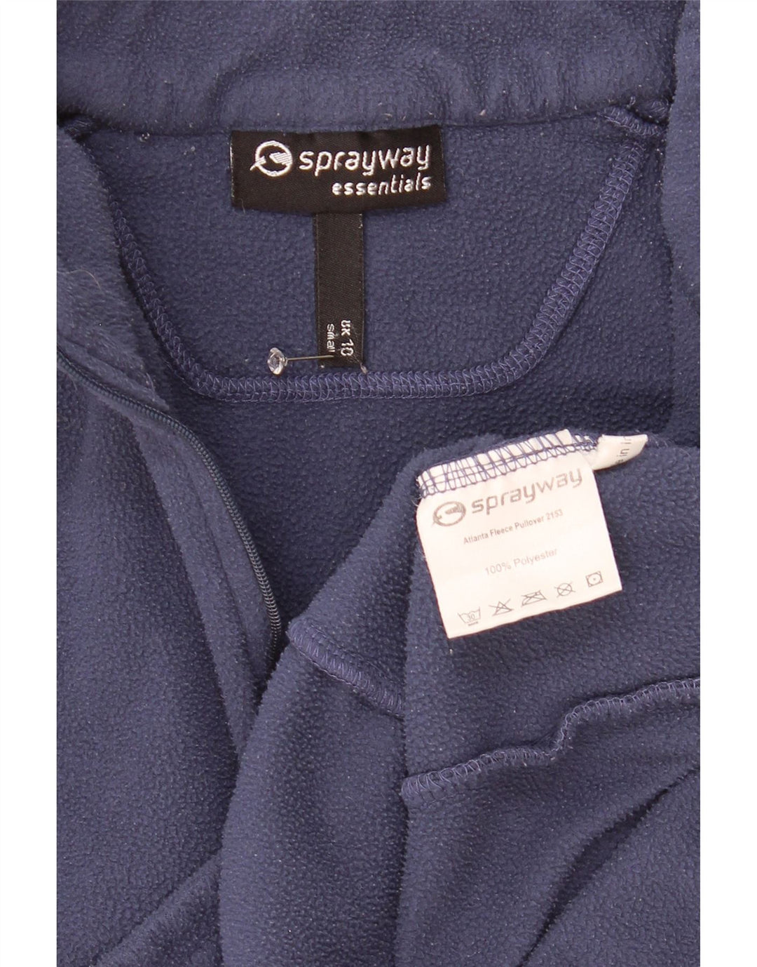 Damski sweter polarowy Sprayway z zamkiem błyskawicznym UK 10, mały granatowy poliester
