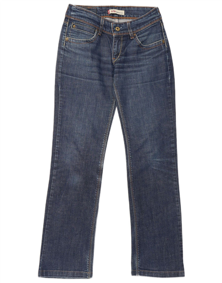 Damskie jeansy Levi's 570 Straight W29 L30 Niebieskie bawełniane