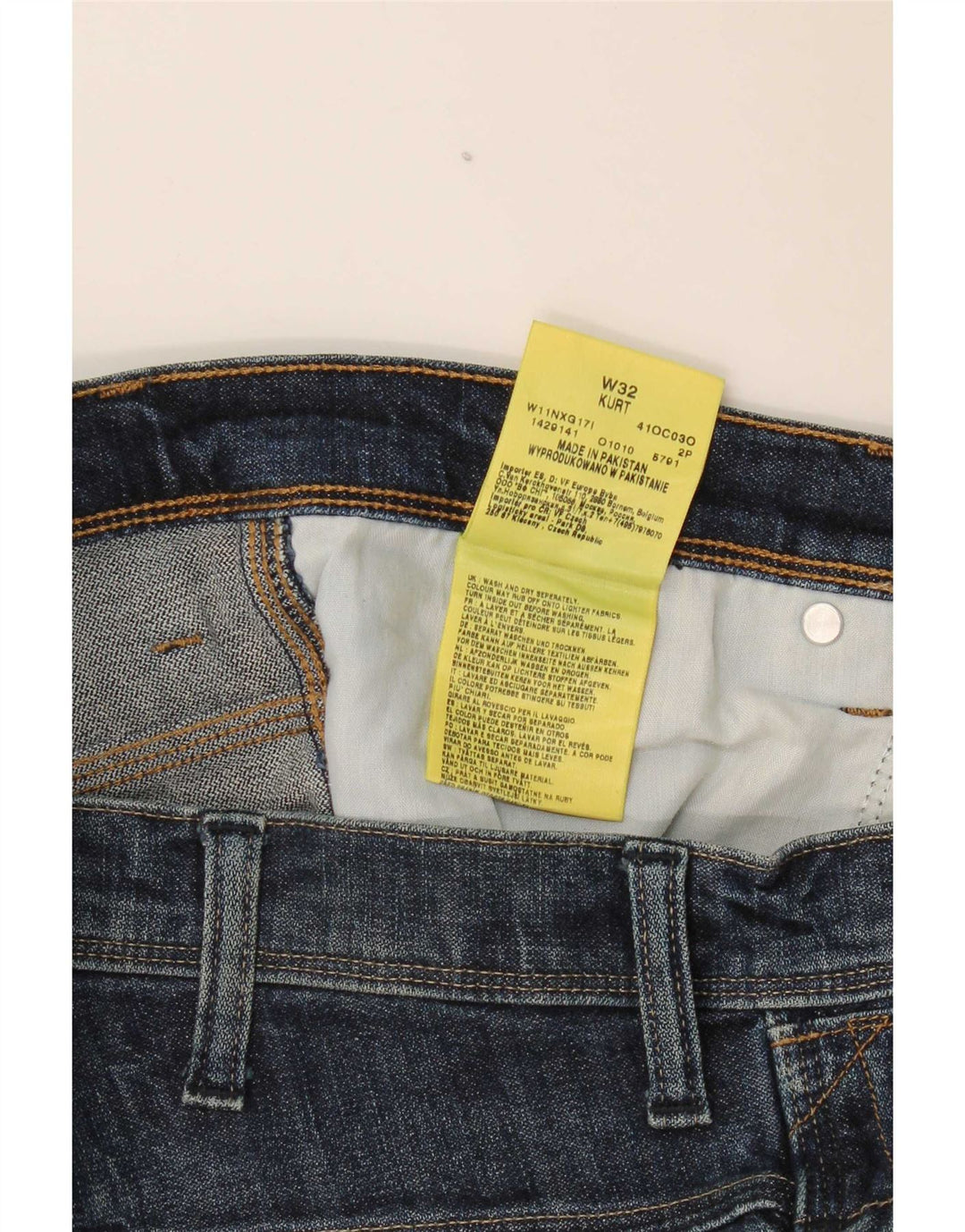 Męskie spodenki jeansowe Wrangler Kurt W32 Średnioniebieskie, bawełniane