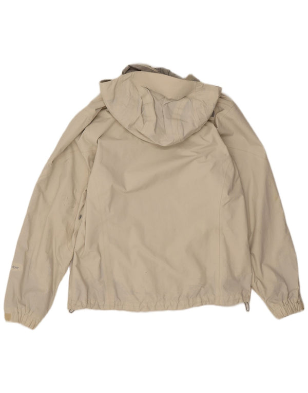 Damska kurtka przeciwdeszczowa z kapturem The North Face UK 14, nylon w kolorze średnio zielonym