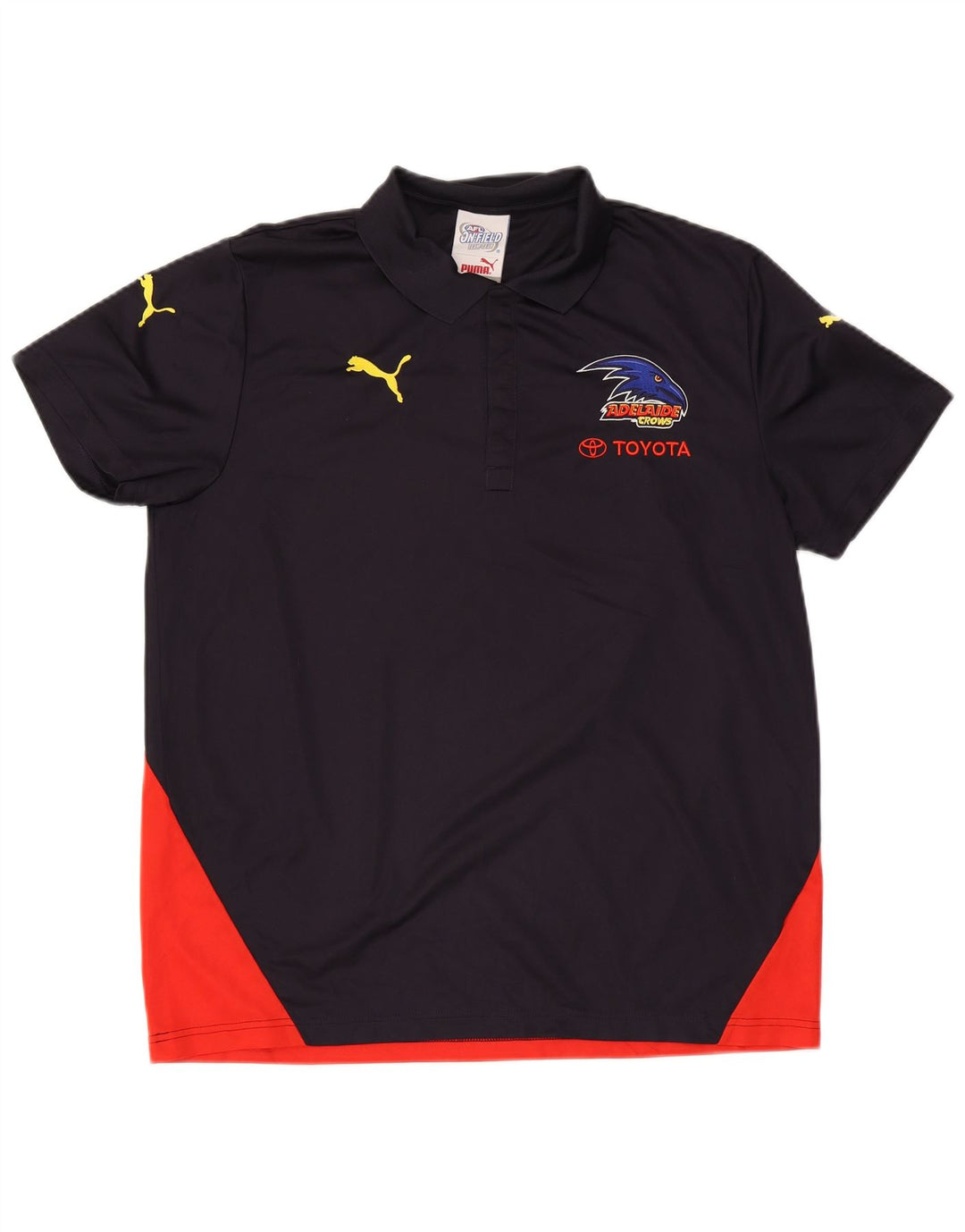 Męska koszulka polo Puma XL, granatowa, poliester z blokami kolorów