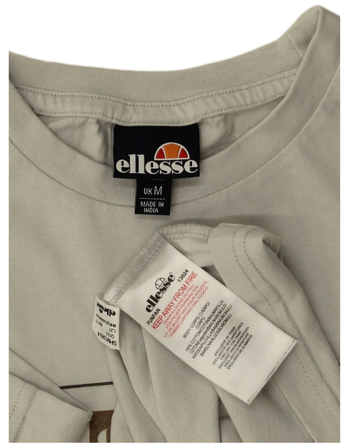 Męski T-shirt z grafiką ELLESSE, średnioszary, bawełniany