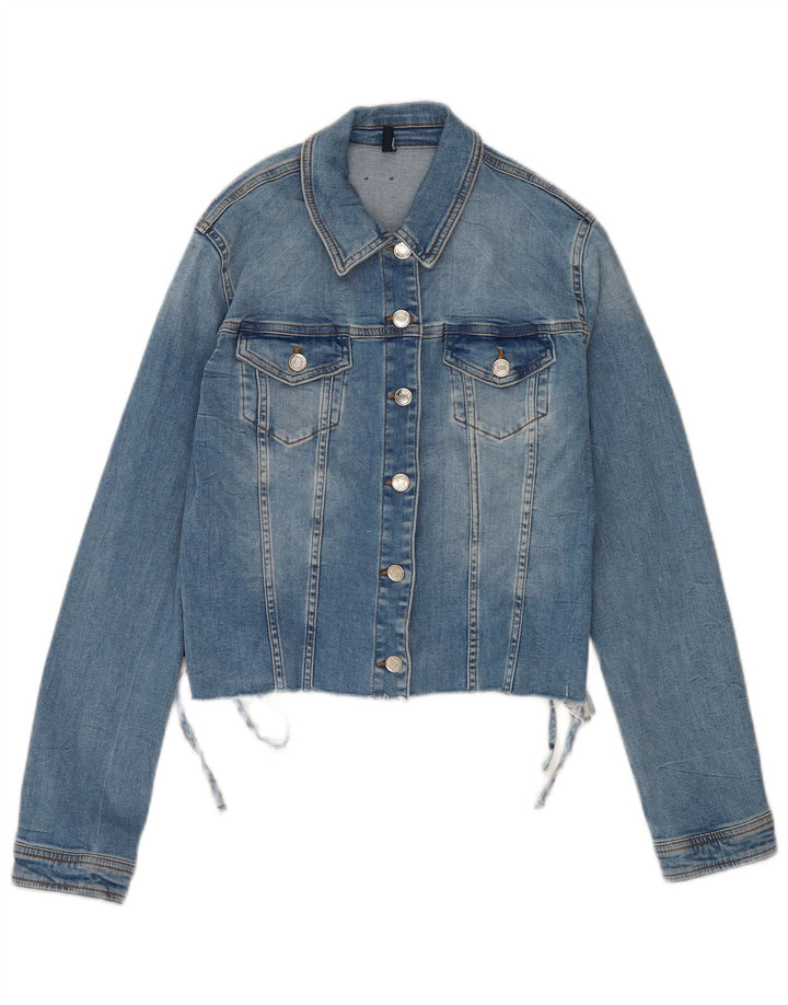 Kurtka damska Liu Jo Crop Denim UK 14, duża niebieska